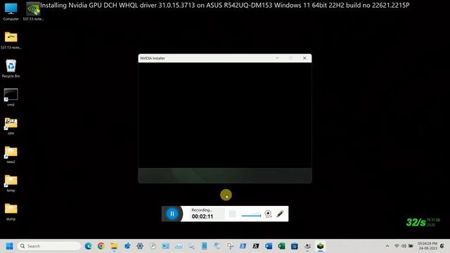 Installed Nvidia GPUDCH WHQL driver 31.0.15.3713 Windows 11_64bit_22H2_22622.2215P_ASUS_R542UQ-DM15 смотреть онлайн
