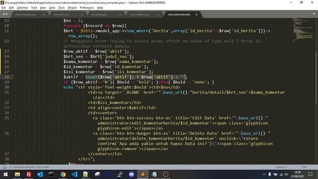 Mengatasi "error Trying to access array offset on value of type null" Pada Versi PHP. 5.6 dan PHP 7 смотреть онлайн