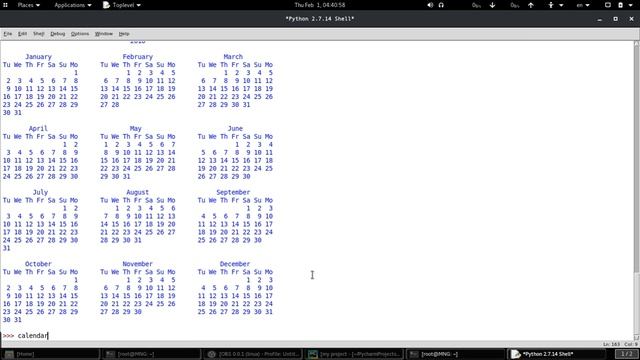Calendar Module-python смотреть онлайн