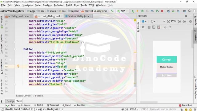 How to create a Guess the word App in Android by using Java Part 5 | Custom Dialog. смотреть онлайн