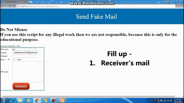 Send Fake Email or Email Spoofing Using Simple PHP смотреть онлайн