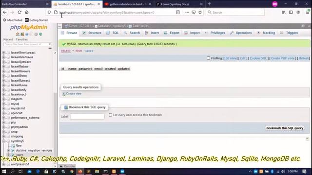 Symfony5.2 Part-03 | Insert Records into database | ORM | Doctrine | Entity Manager Object смотреть онлайн
