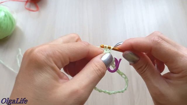 Мочалка крючком - #Узор "Спиралька" / Подробное объяснение смотреть онлайн