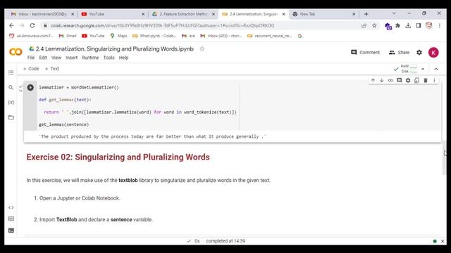 Lemmatization, Singularizing and Pluralizing Words in NLP смотреть онлайн