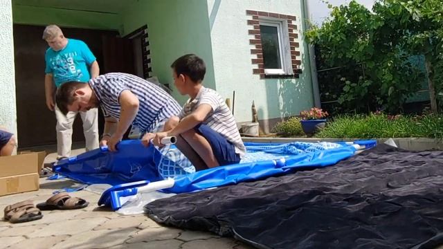 Сборка КАРКАСНОГО БАССЕЙНА INTEX 300Х200Х75СМ, 28272 смотреть онлайн