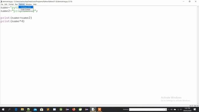 String Data Type in Python смотреть онлайн