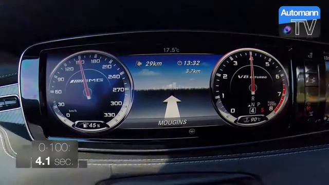 Mercedes AMG S63 Cupe 2016 0-100