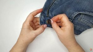 Как заменить пуговицу на джинсах за 1 минуту. Простой совет