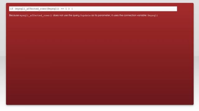 Check if update query was successful [PHP, mysqli] смотреть онлайн