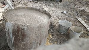 как замешать бетон миксером ,30 ведер бетона за один раз,миксер фиолент