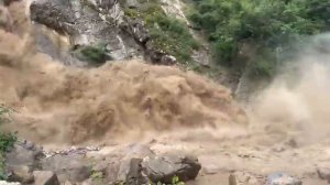 Хучнинский водопад после дождей.