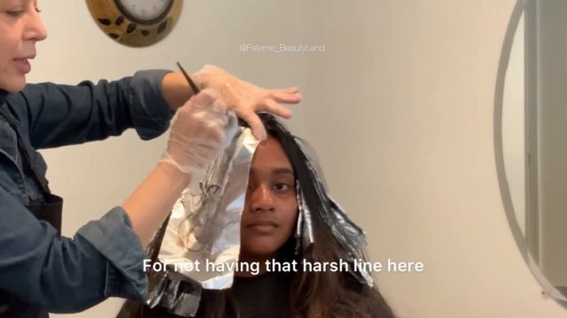 caramel highlights on black hair | How to mix caramel color @Fateme_beautyland смотреть онлайн