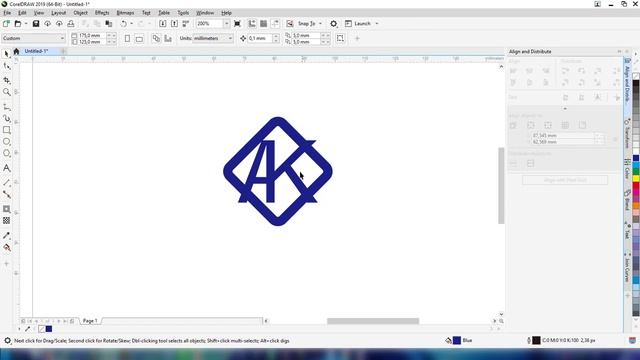 ? Create AK Logo in CorelDraw | Tutorial Video смотреть онлайн