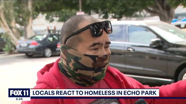 Echo Park residents react to homeless situation in their area смотреть онлайн