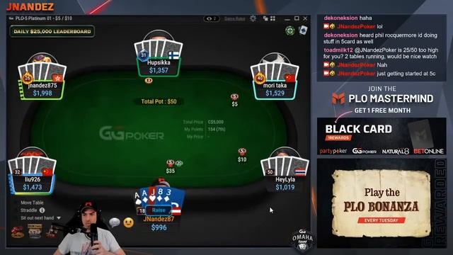 High Stakes 5-Card Omaha With JNandez !mastermind