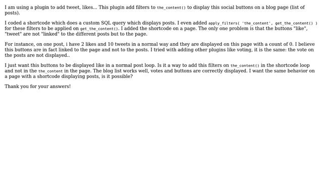 Wordpress: Filters on the_content with plugins, pages and shortcode смотреть онлайн