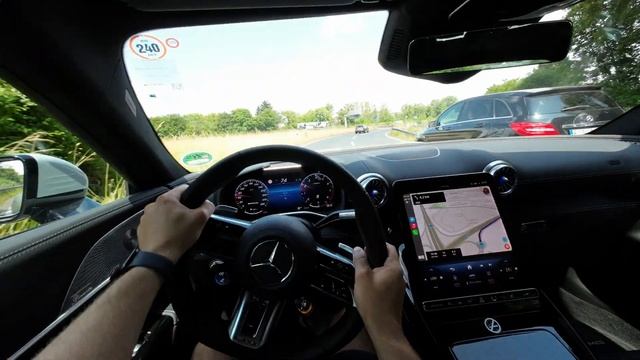 Mercedes AMG SL Roadster 2023 Driving video смотреть онлайн
