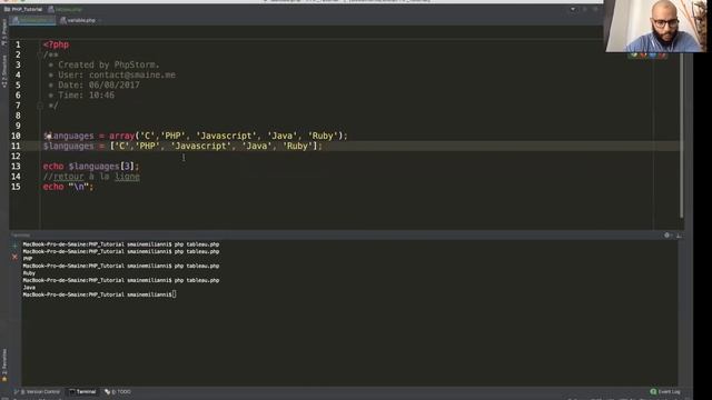 Les tableaux en PHP смотреть онлайн