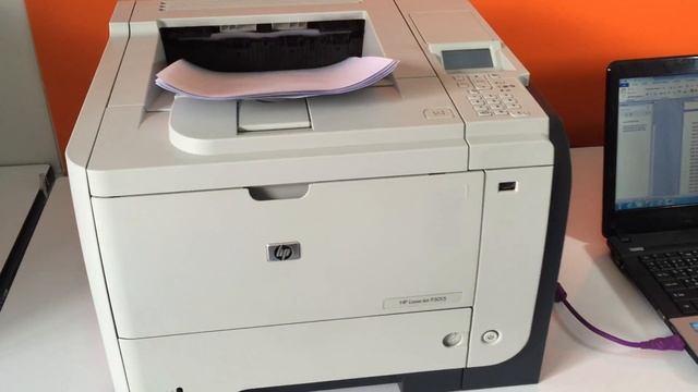 HP Laserjet P3015 ทดสอบการสั่งปริ้น смотреть онлайн