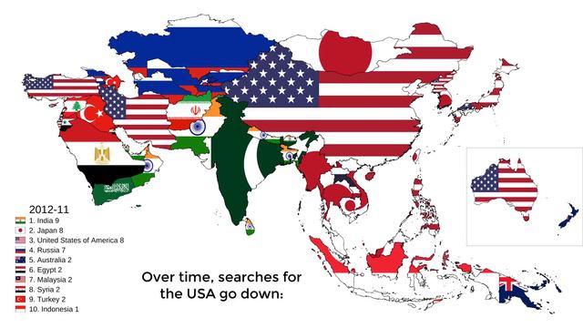 Which countries people google in Asia смотреть онлайн