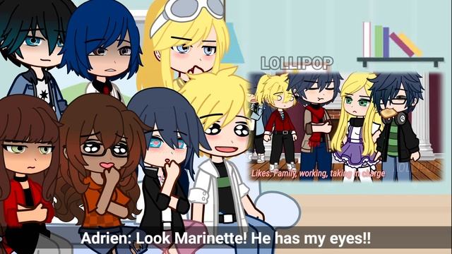 Miraculous Ladybug characters react to "sibling anthem check" [Future Adrienette kids] GACHA REACTS смотреть онлайн