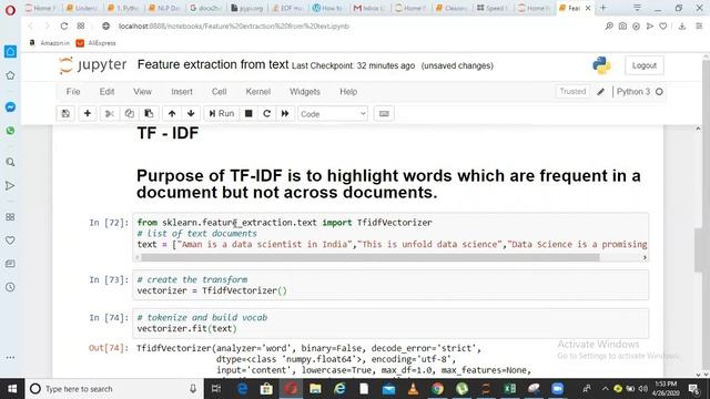 Countvectorizer and TF IDF in Python|Text feature extraction in Python смотреть онлайн