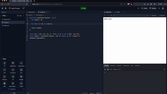 Count Elements in Nested Array | Solving Frontend interview problems смотреть онлайн