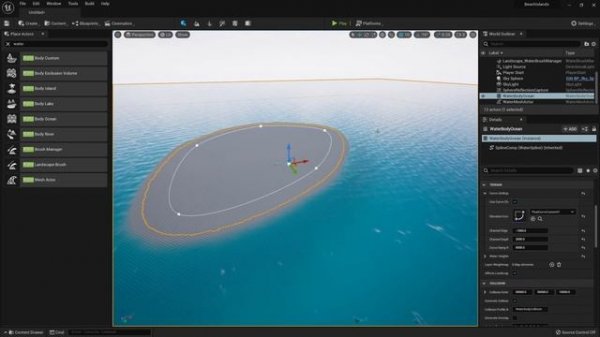 Unreal Engine 5 Create Ocean Islands for 3D Game Environments