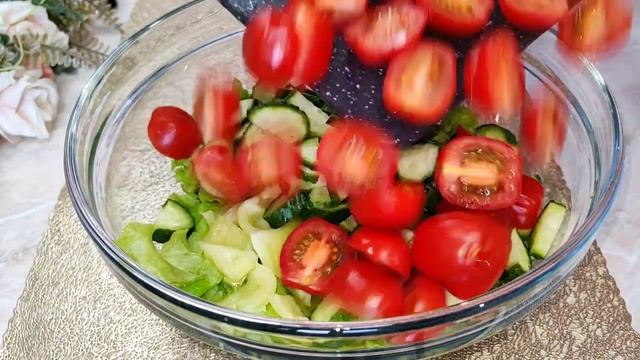 Как приготовить лёгкий и нежный Салат за 10 минут. Нереально Вкусно. Хоть каждый день ешь. смотреть онлайн