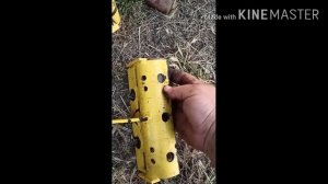 Пресс подборщик Джон Дир 580,ремонт граблин вилочного подавателя.