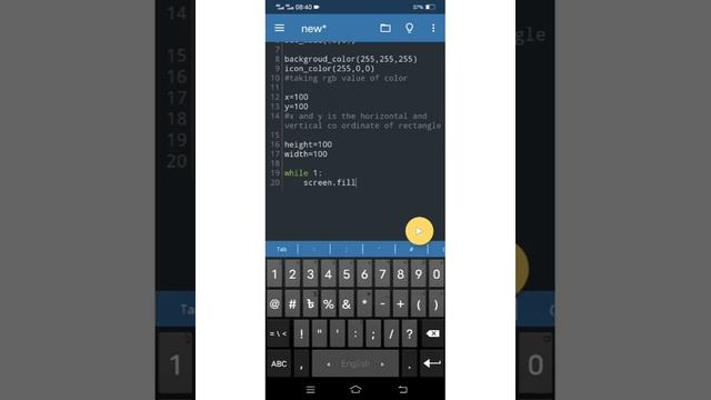 Making a Rectangle by PyGame(PYTHON) in Android.PyGame Tutorial - 01. смотреть онлайн