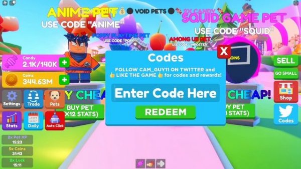 CANDY EATING SIMULATOR CODES *?FREE PET UPDATE?* ALL NEW CODES! Roblox Candy Eating Simulator