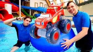 Машинки и Трансформеры. Шоу в аквапарке - Школа героев Акватим. Вспыш в беде! Спасаем машинку
