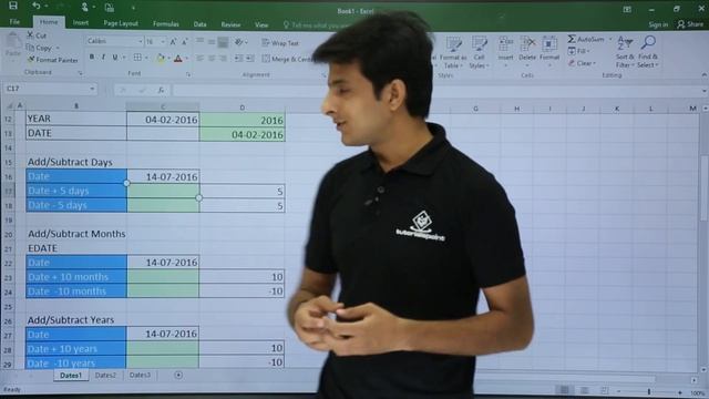 MS Excel - Date Functions Part 1 смотреть онлайн