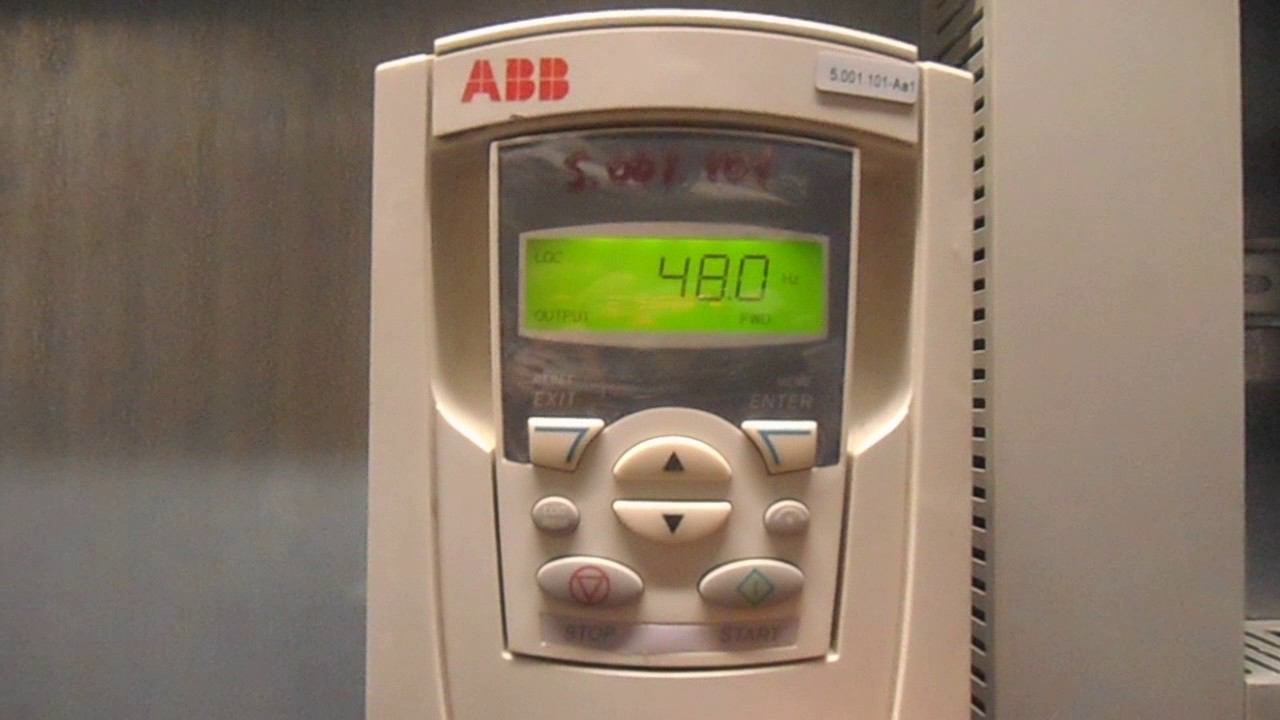 Частотник ABB ACS550 - Запуск с панели управления смотреть онлайн