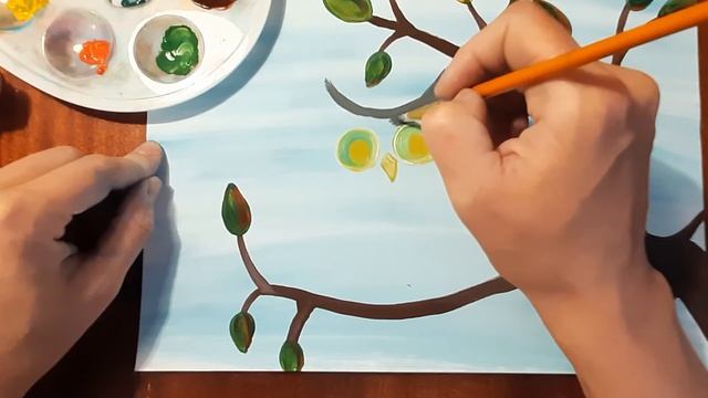 Как нарисовать сову красками гуашь. Мастер класс для детей, рисуем сову поэтапно. смотреть онлайн