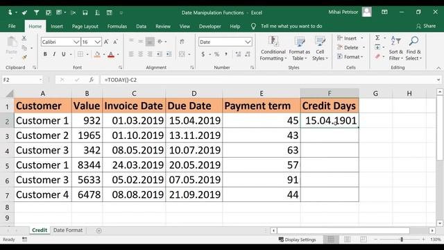 Excel DATE Functions:TODAY, DAY, MONTH, YEAR смотреть онлайн