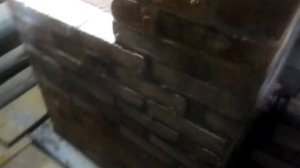 Сложил печь в бане из старого кирпича