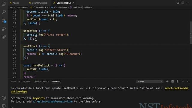 lecture 9 effect cleanup in useEffect react hooks смотреть онлайн