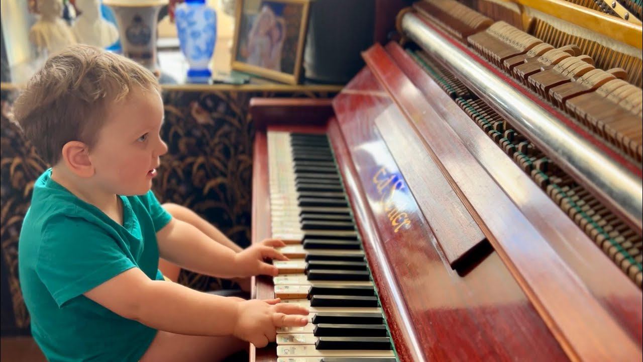 First Gavriil's Look At Piano Hammer Mechanism - Гавриил впервые в жизни увидел пианино без крышки