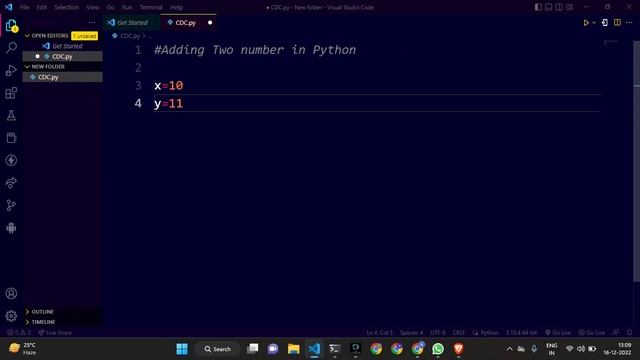Add Two Number using Python #python #tutorial смотреть онлайн