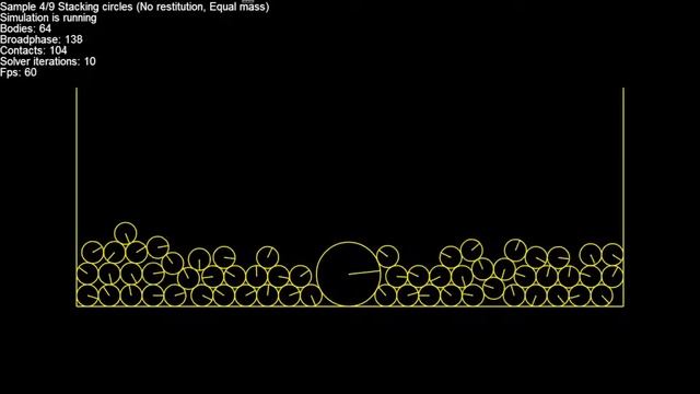 Javascript Physics Simulation - Stacked circles with equal mass смотреть онлайн