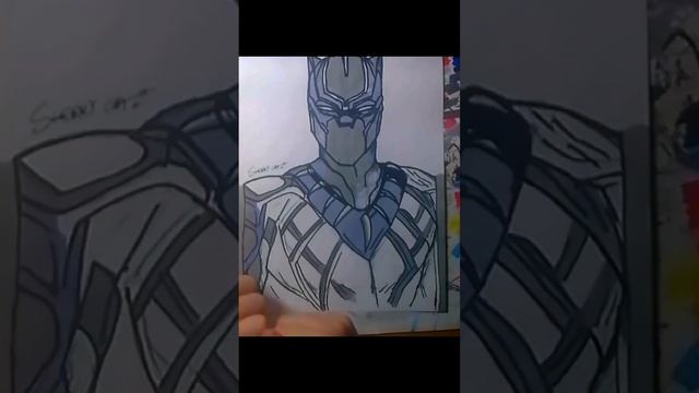 I draw Black Panther | ?Рисунок Чёрной Пантеры? смотреть онлайн