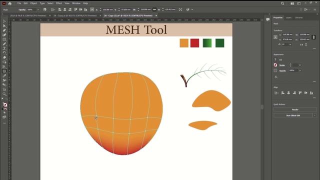 28 - أداة التدرج الشبكي - Gradient Mesh Tool - دورة ادوبي اليستريتور - Adobe Illustrator смотреть онлайн