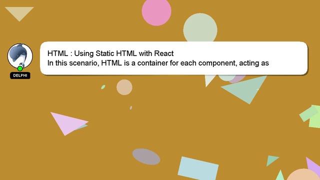 HTML : Using Static HTML with React смотреть онлайн