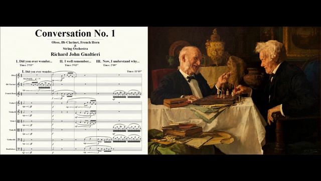 'Conversation No. 1' for Oboe, Bb Clarinet, French Horn, & String Orchestra - Richard John Gualtier смотреть онлайн