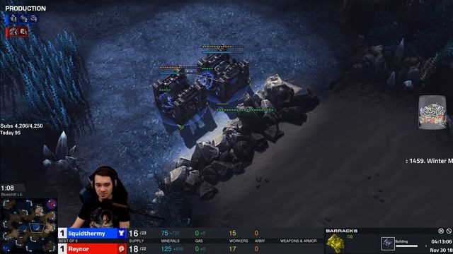 STARCRAFT 2 - NEW BATTLE(CRUISER) MECH? Reynor (Zerg) vs Uthermal (Terran) смотреть онлайн