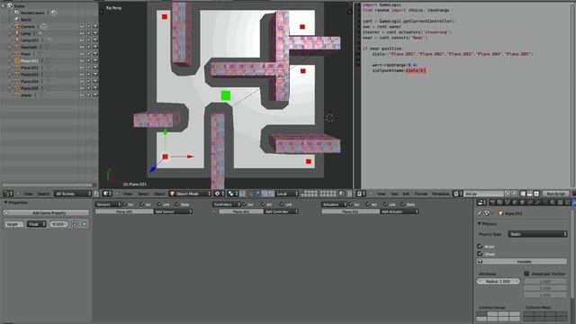 Zufallssteuerung Wegpunkte mit Python #1 - Blender 3D Game Engine Tutorial смотреть онлайн