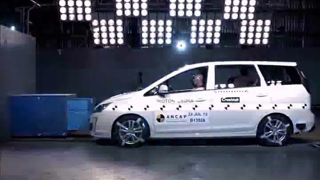 ANCAP CRASH TEST (frontal offset test): Proton Exora (from 2013) - 4 star ANCAP safety rating смотреть онлайн