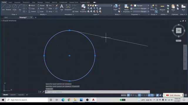 How to draw a tangent to a circle in AutoCAD software !! #AutoCAD #2022 #tangent #CADMaster #circle смотреть онлайн